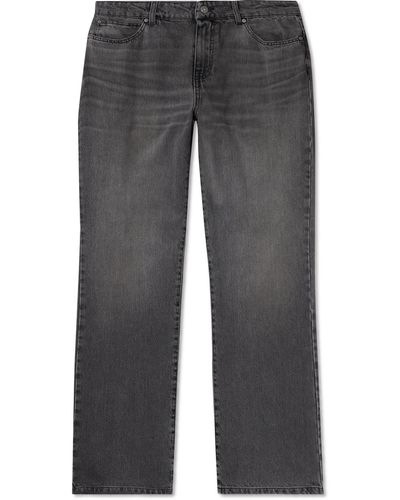 Guess USA Straight-leg Distressed Jeans - Gray