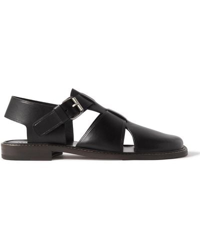 Lemaire Leather Sandals - Black