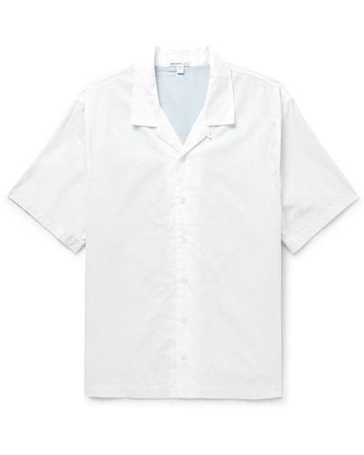 James Perse Convertible-collar Cotton Shirt - White