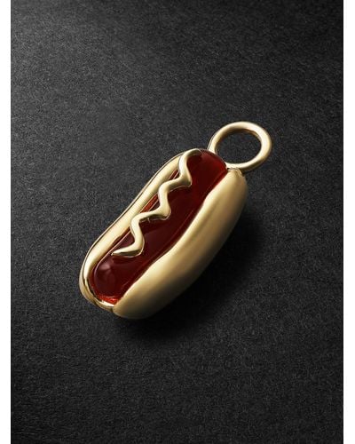 Annoushka Hot Dog Ohrringanhänger aus 18 Karat Gold mit Achat - Schwarz
