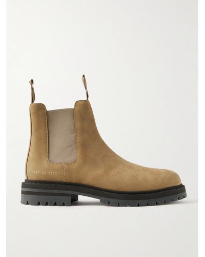 Common Projects Chelsea Boots aus Nubukleder - Braun