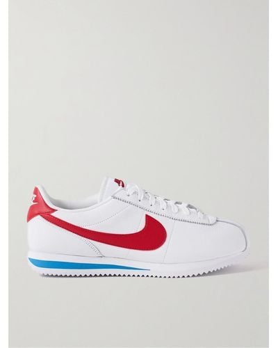 Nike Cortez Mesh-trimmed Leather Trainers - White