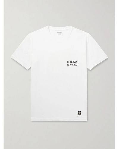 Wacko Maria Tim Lehi T-shirt in jersey di cotone con stampa - Bianco