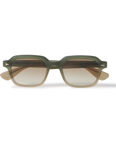 Garrett Leight Og Freddy P Sun Square-frame Acetate Sunglasses - Green