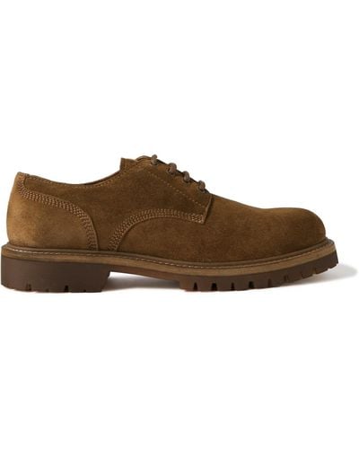 Officine Creative Boss Suede Derby Shoes - Brown