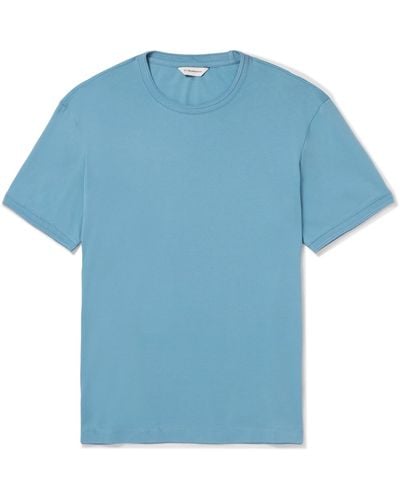 Club Monaco Refined Mercerised Cotton-jersey T-shirt - Blue