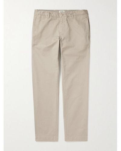 Hartford Tex Straight-leg Cotton-twill Trousers - Natural