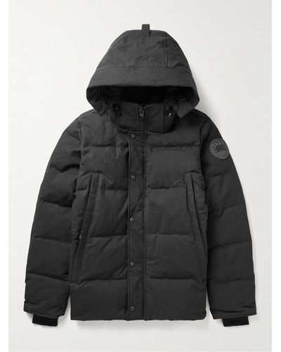 Canada Goose Wyndham Cotton-blend Enduraluxe® Hooded Down Parka - Black