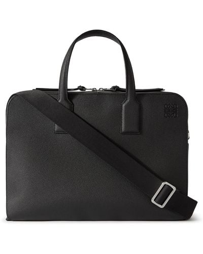 Loewe Goya Full-grain Leather Briefcase - Black