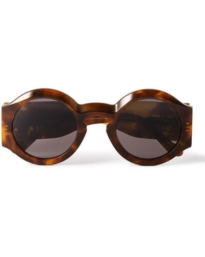 Loewe Round-frame Tortoiseshell Acetate Sunglasses - Brown