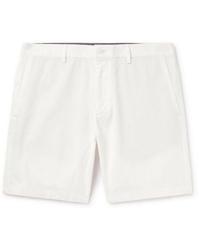 Club Monaco Baxter Straight-leg Stretch-cotton Twill Shorts - White