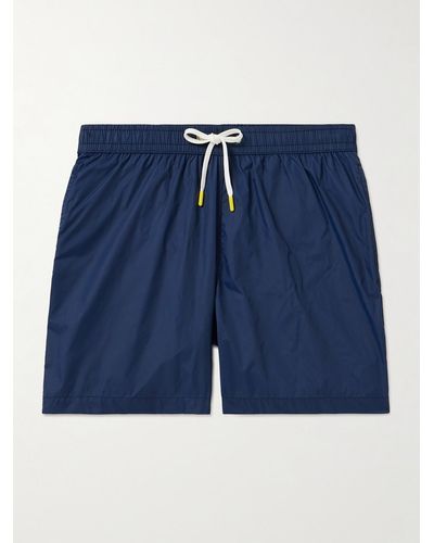 Hartford Shorts da mare medi a gamba dritta in tessuto riciclato - Blu