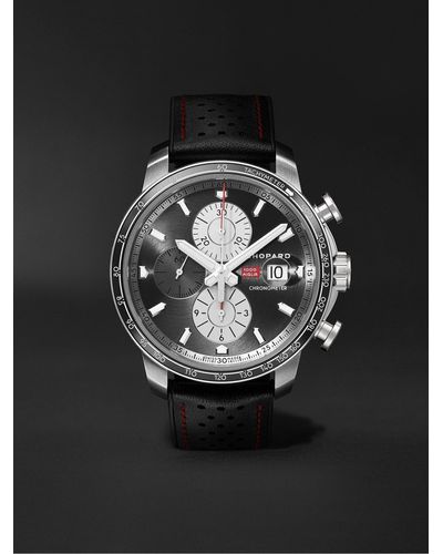 Chopard Mille Miglia 2021 Race Edition Limited Edition Automatic Chronograph 44mm Stainless Steel And Leather Watch - Black