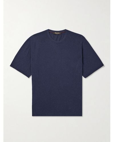 Loro Piana Bay T-Shirt aus Baumwolle - Blau