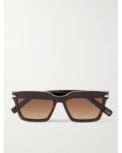 Dior DiorBlackSuit S3I Sonnenbrille mit eckigem Rahmen aus Azetat in Schildpattoptik - Mehrfarbig