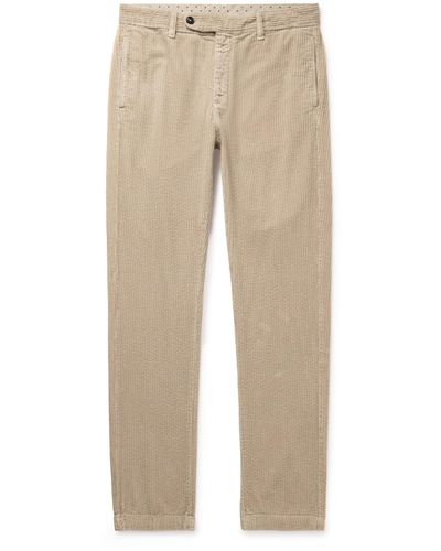 Massimo Alba Winch2 Slim-fit Cotton-corduroy Pants - Natural