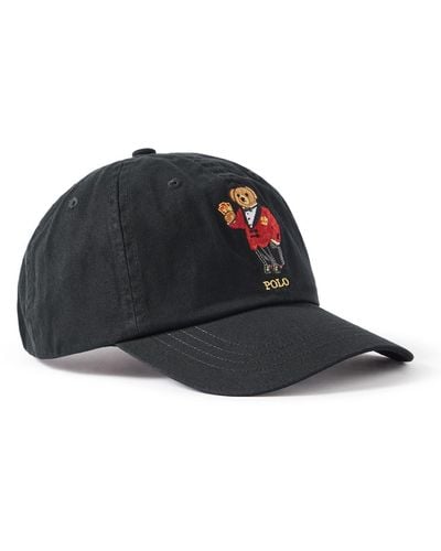 Polo Ralph Lauren Logo-embroidered Cotton-twill Baseball Cap - Black
