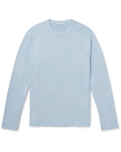 James Perse Cotton-jersey Sweatshirt - Blue