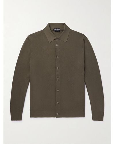 Tom Ford Silk Cardigan - Green