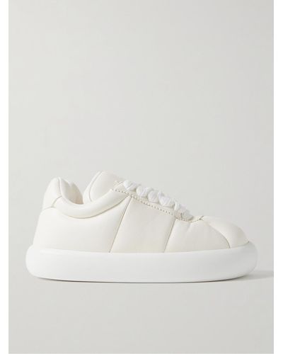 Marni Bigfoot 2.0 Logo-embossed Padded Quilted Leather Trainers - Natural