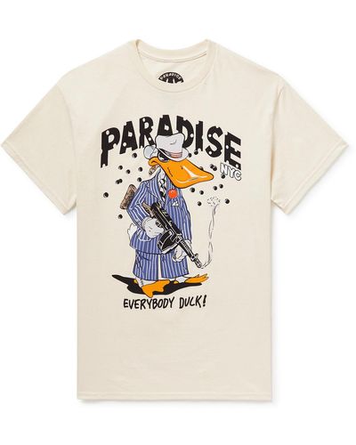 Paradise Everyone Duck Printed Cotton-jersey T-shirt - Natural