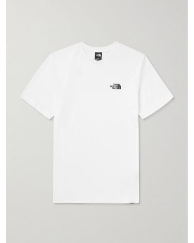 The North Face T-shirt in jersey di cotone con logo Simple Dome - Bianco