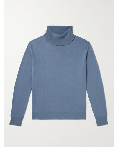 Allude Cashmere Rollneck Sweater - Blue