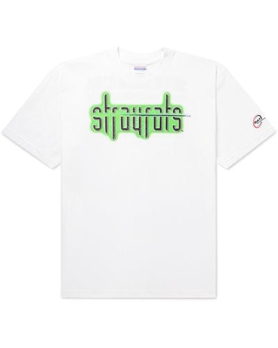 Stray Rats Silence Logo-print Cotton-jersey T-shirt - Green