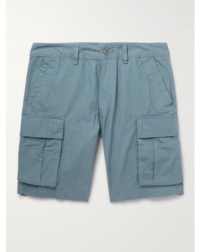 The North Face Anticline Straight-leg Cotton-ripstop Cargo Shorts - Blue