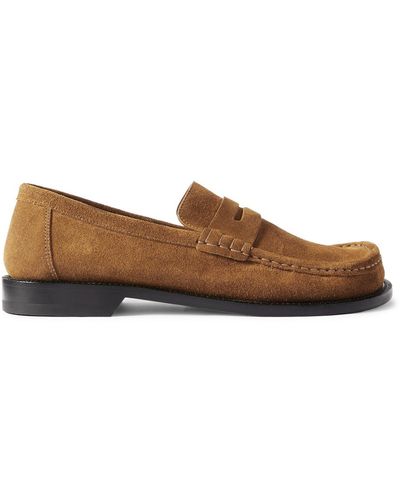 Loewe Campo Suede Loafers - Brown