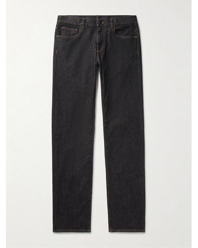 Canali Slim-fit Straight-leg Jeans - Black