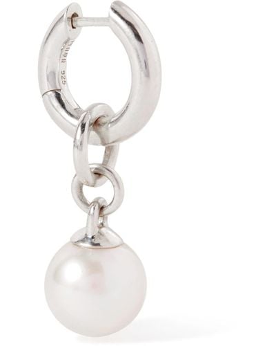 M. Cohen Tisha Convertible Sterling Silver Pearl Single Hoop Earring - White