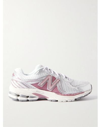 New Balance 860v2 Rubber And Mesh Trainers - Metallic