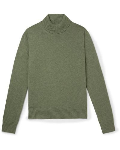 Rubinacci Cashmere Rollneck Sweater - Green