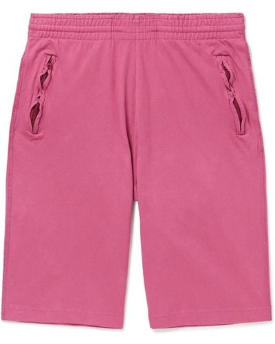 Acne Studios Straight-leg Cotton-jersey Shorts - Pink