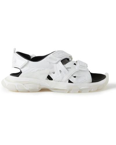 Balenciaga Track Neoprene And Rubber Sandals - White
