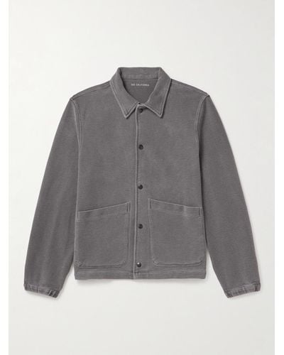 Save Khaki Jacke aus Baumwoll-Twill in Stückfärbung - Grau