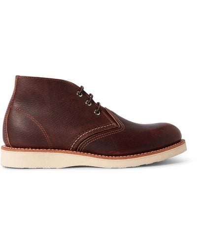 Red Wing Work Leather Chukka Boots - Brown