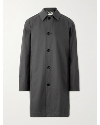 Burberry Car coat oversize in gabardine di cotone - Grigio