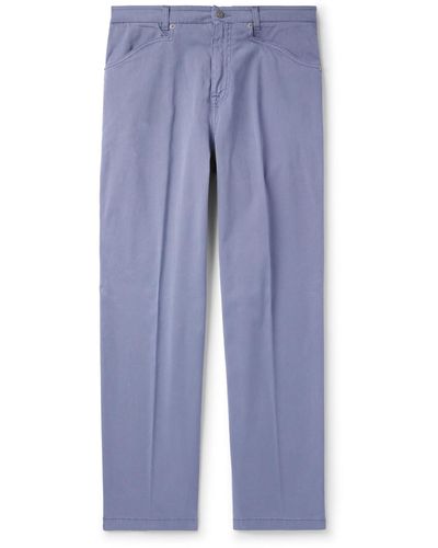 Altea Walter Straight-leg Stretch Lyocell And Cotton-blend Denim Pants - Blue