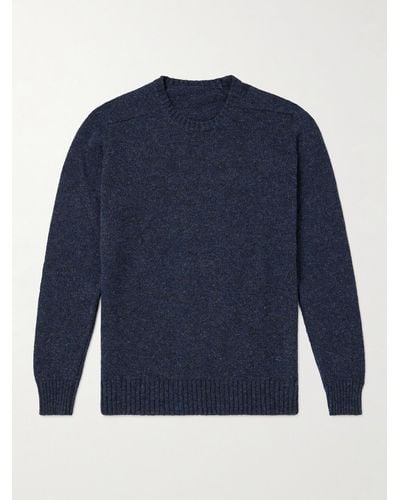 Anderson & Sheppard Shetland Wool Sweater - Blue