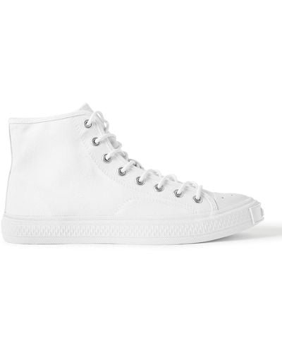 Acne Studios Rubber-trimmed Canvas High-top Sneakers - White