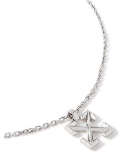 Off-White c/o Virgil Abloh Arrow Silver-tone Chain Necklace - White