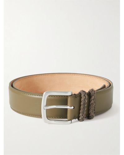 MR P. 3.5cm Leather Belt - Natural