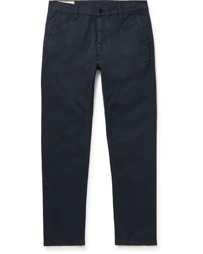 Nudie Jeans Easy Alvin Slim-fit Organic Stretch-cotton Pants - Blue