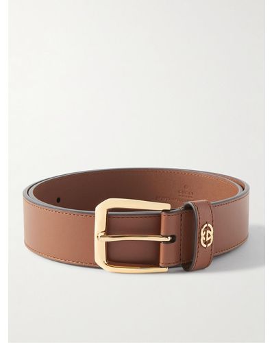 Gucci Belt With Square Buckle And Interlocking G - Brown