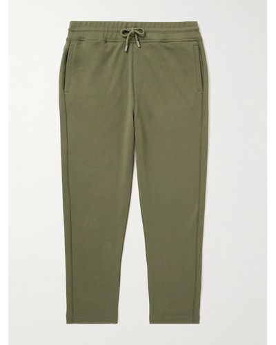 MR P. Slim-fit Tapered Garment-dyed Cotton-jersey Sweatpants - Green
