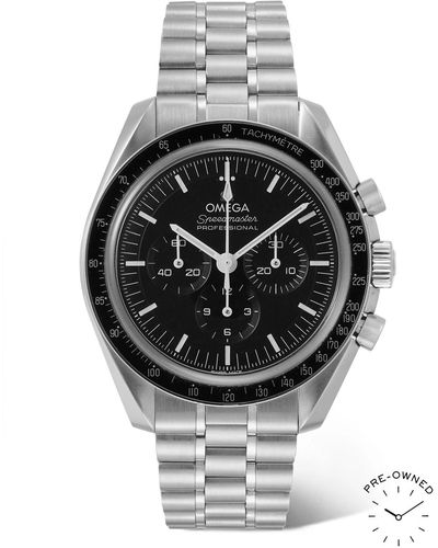 Omega Pre-owned 2021 Speedmaster Moonwatch Hand-wound 42mm Stainless Steel Watch - Black