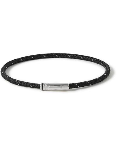 Miansai Juno Rope And Sterling Silver Bracelet - Black
