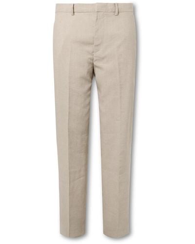 Club Monaco Straight-leg Linen-blend Suit Pants - Natural